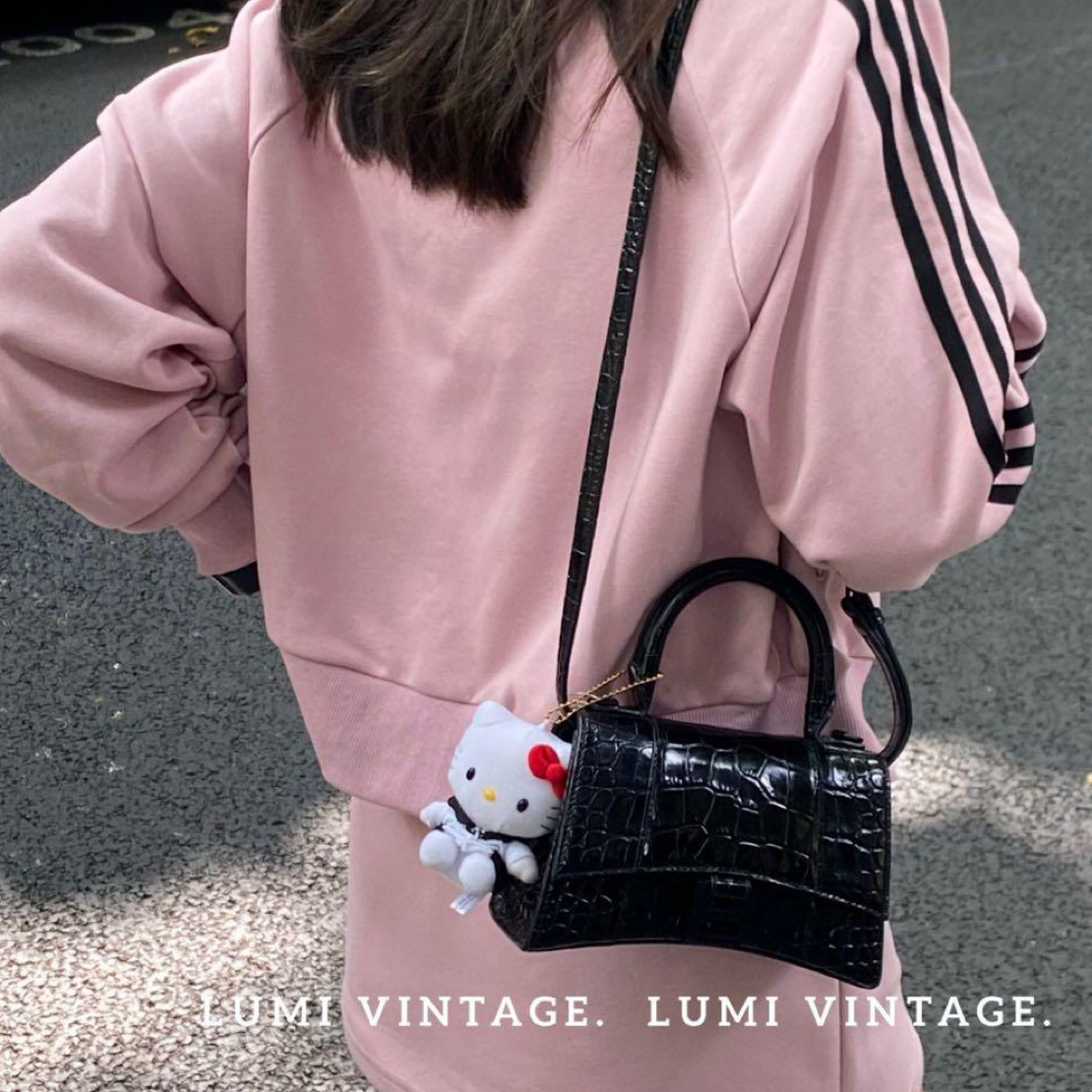 95新 Balenciaga/巴黎世家 -so black沙漏xs单肩包57163485
