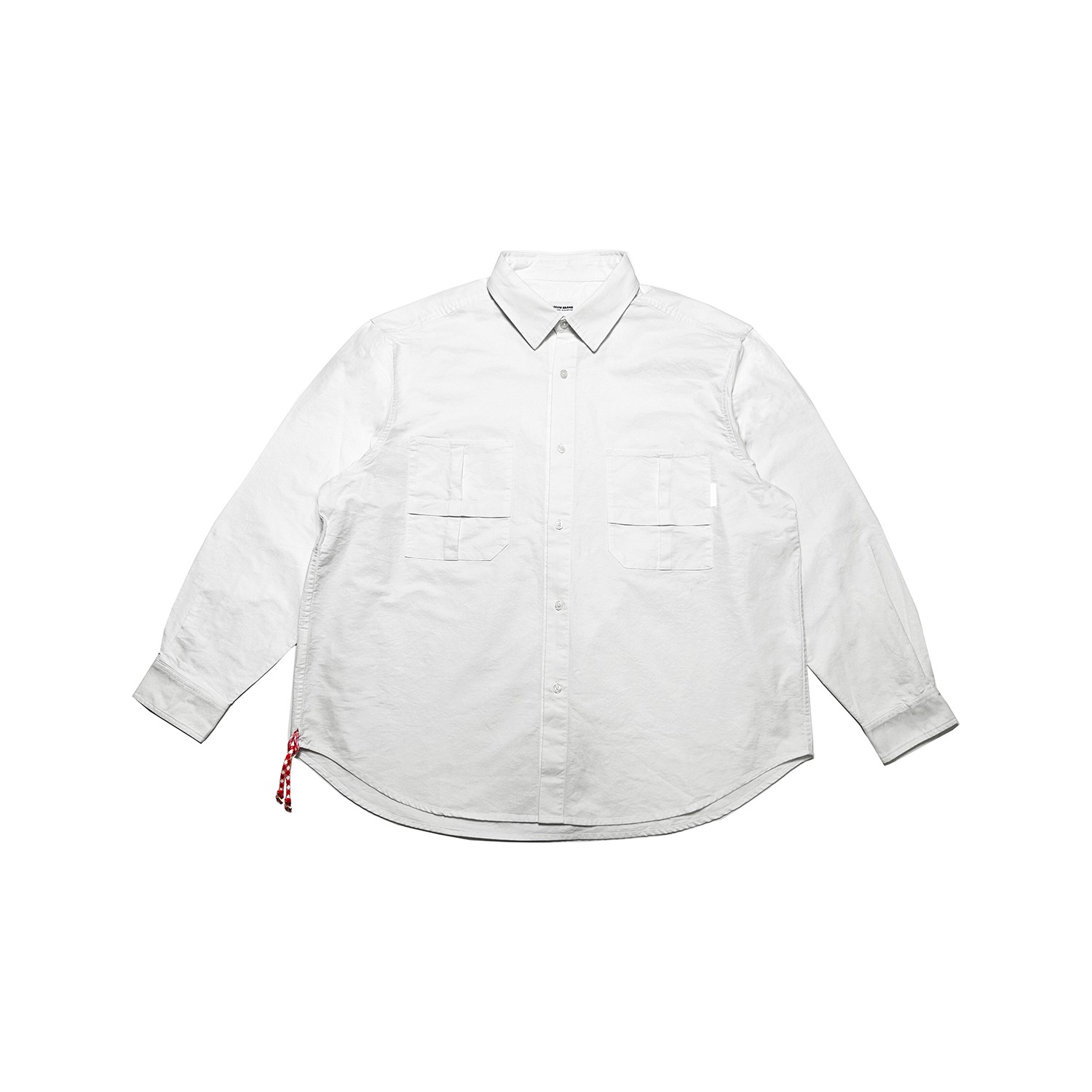 RADIUM潮牌廓形春秋厚款牛仔休闲纯色牛津纺长袖衬衫男男士衬衣