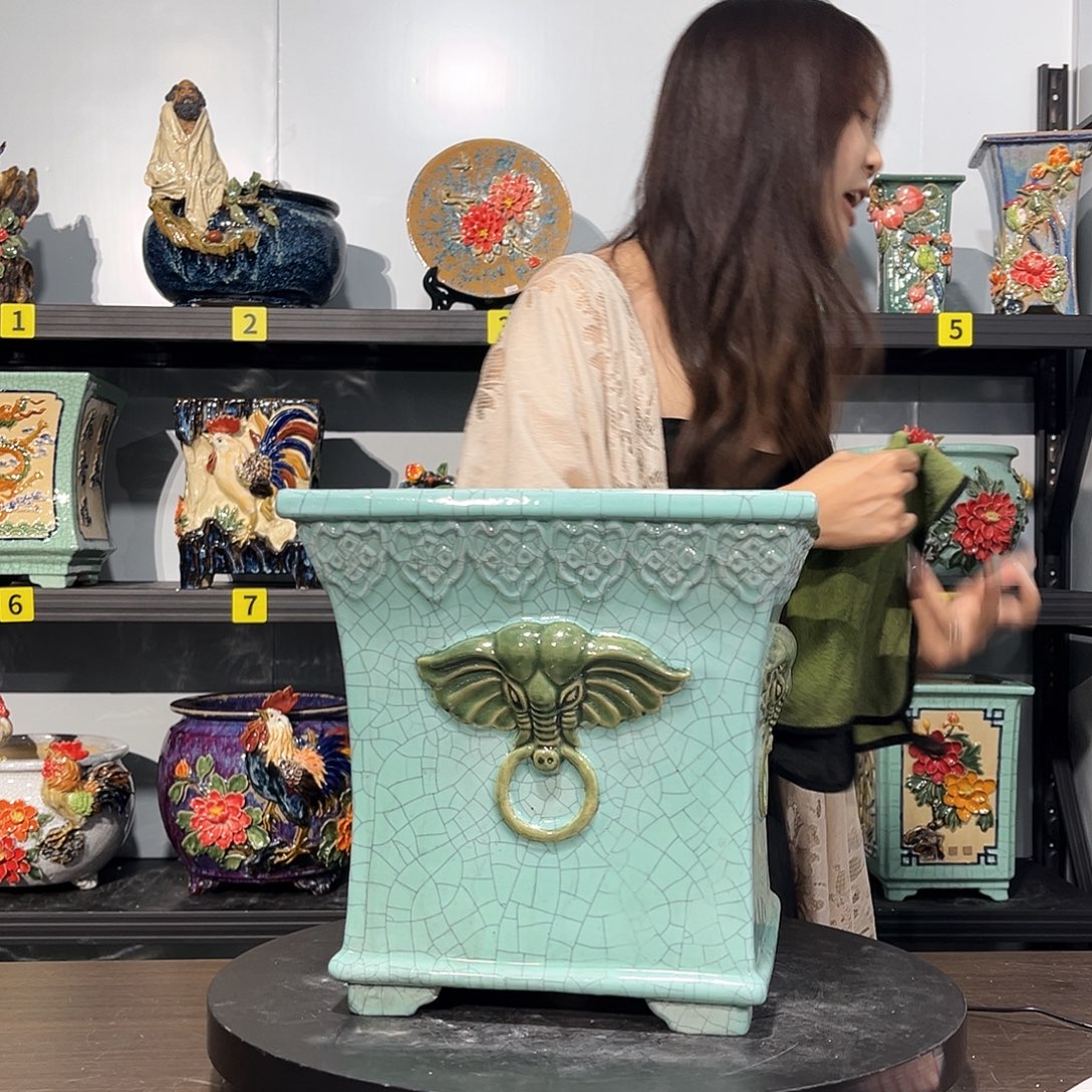 、***H高温烧制石湾盆不退换微瑕