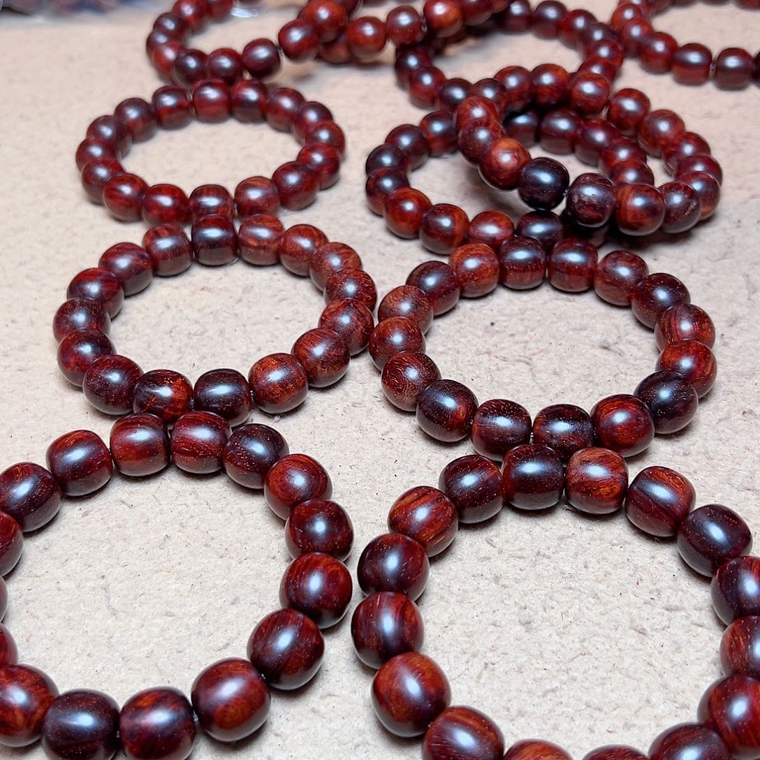 小叶紫檀手串/手链1314瘤疤水波多金星一档树头