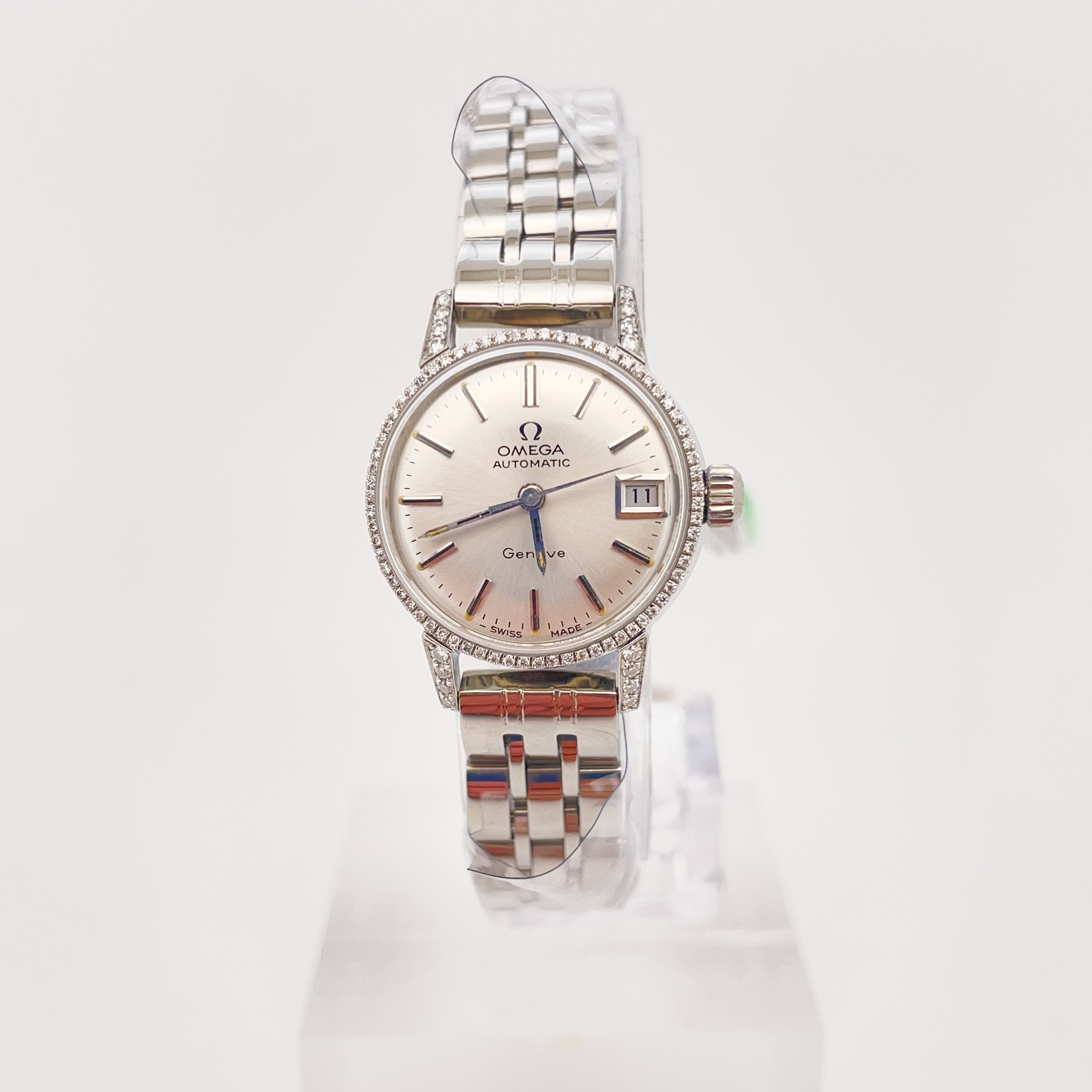 95新 Omega/欧米茄 自动机械表后钻21mm/公价38999/w13577