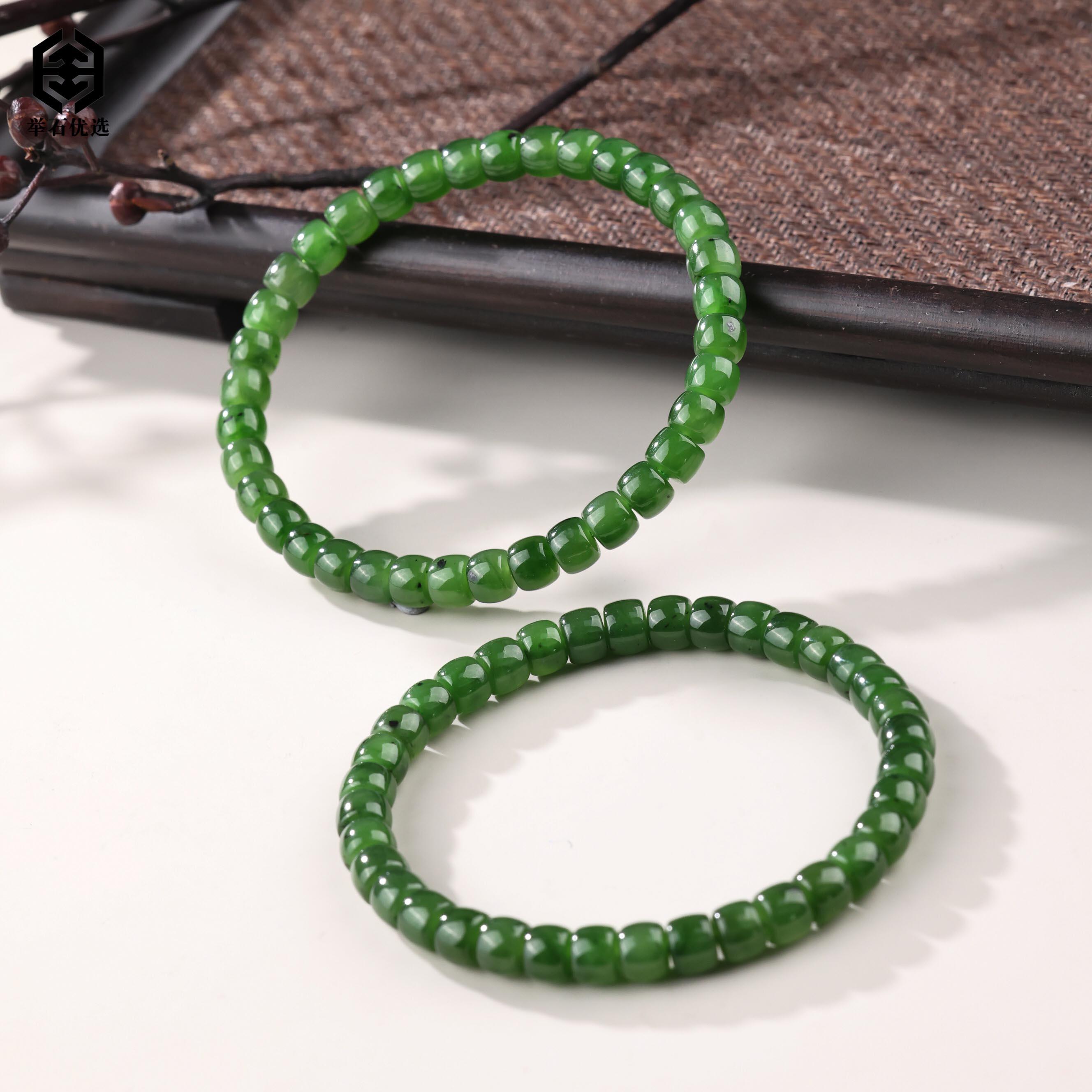 【举石优选】S1227-S8888-25和田玉手串(一件/多样性发）Q