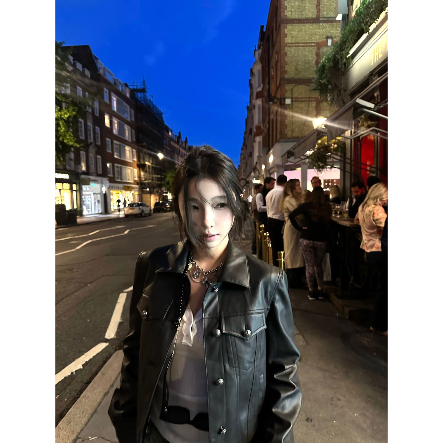 FuunJ 酷女格调复古黑色PU皮正肩皮衣短外套女高级感机车夹克上衣