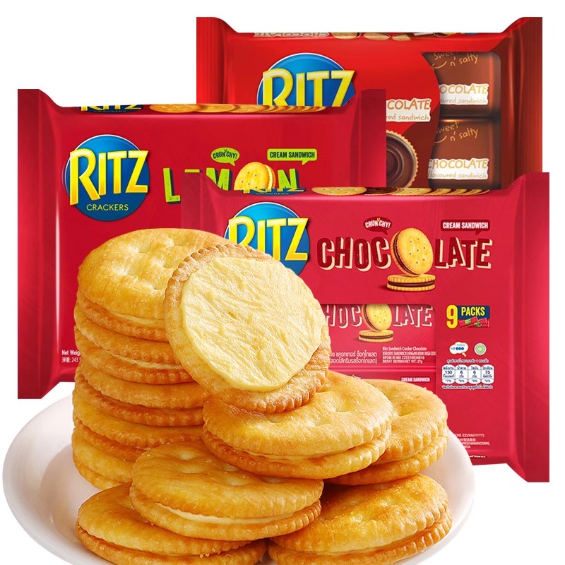 印尼进口乐之RITZ卡夫芝士夹心饼干网红休闲办公零食