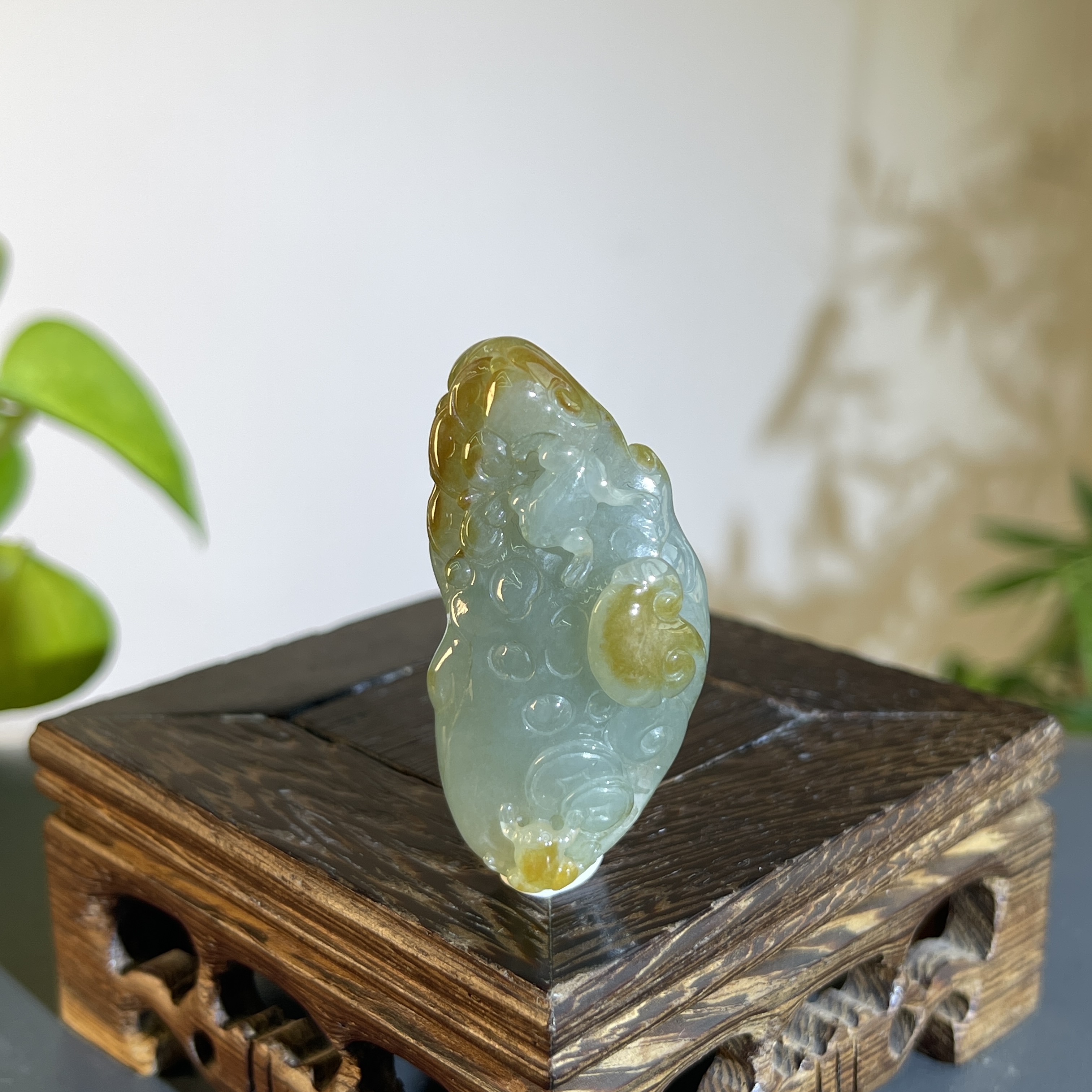 JTW23-55  天然缅甸A货翡翠 呱呱来财