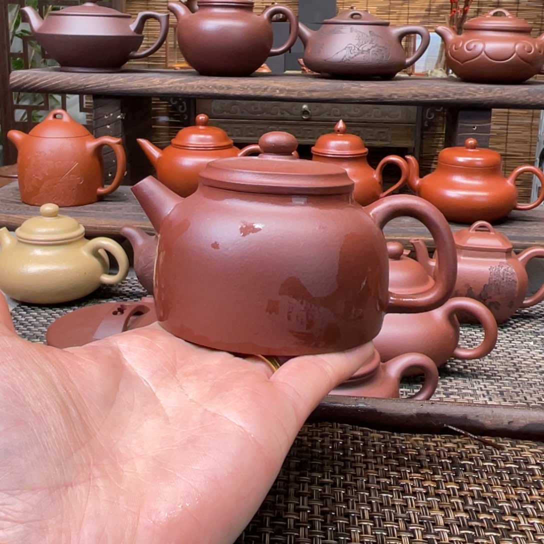 紫砂茶壶宜兴原矿紫砂手工制160