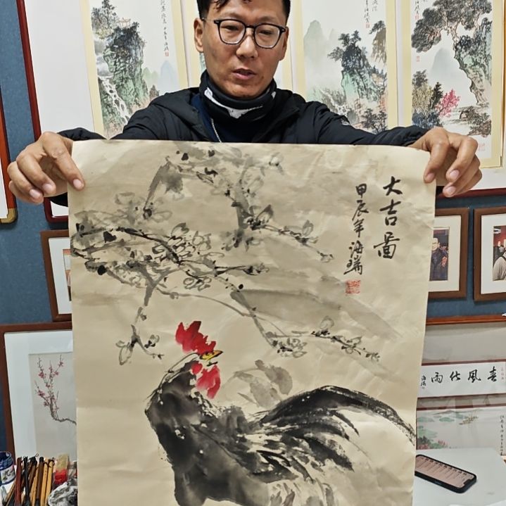 国画贾海瑞老师现场定制