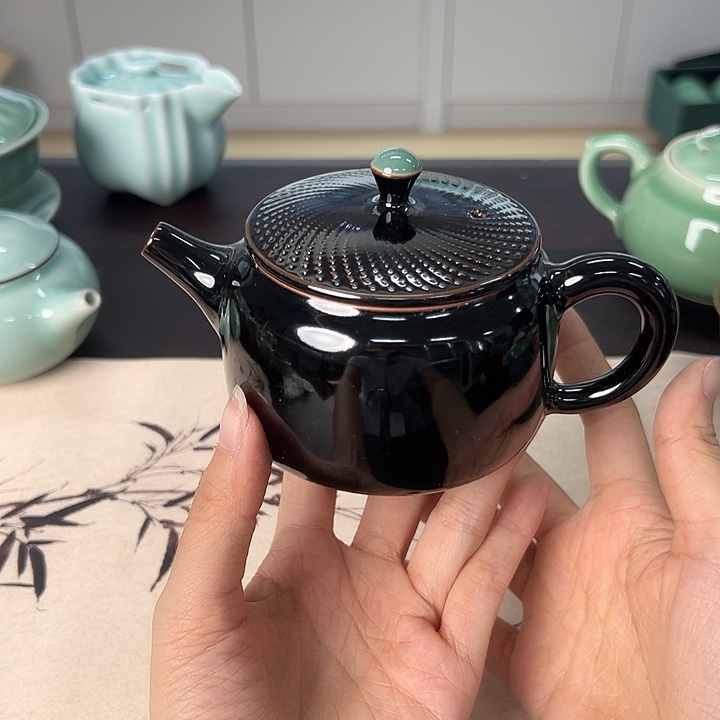 龙泉云间青瓷小米茶器