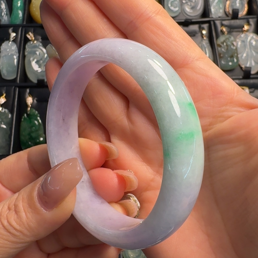 翡翠未镶嵌颈饰56正圈