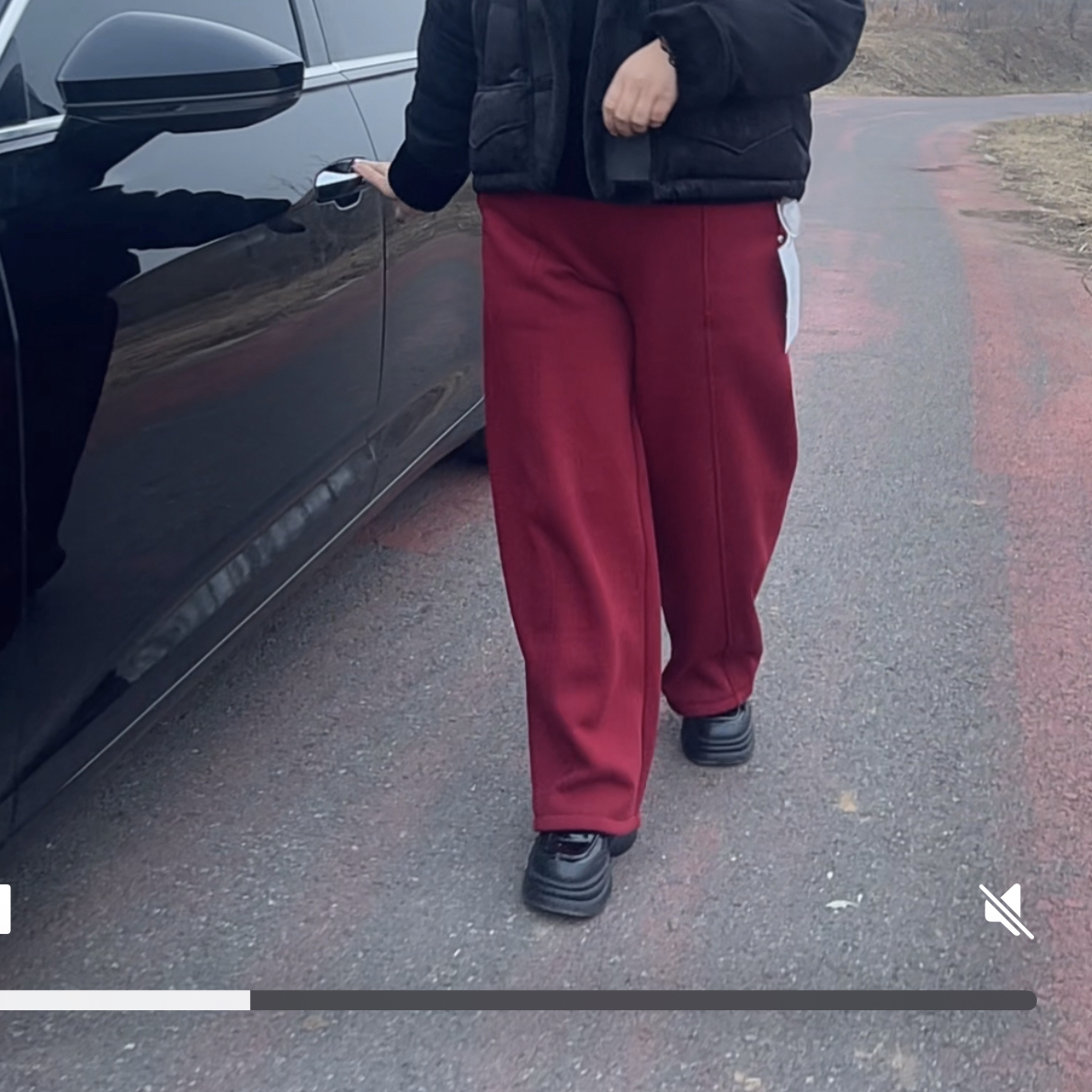 样样红（冬季加绒加厚休闲显瘦彩色弯刀裤358）