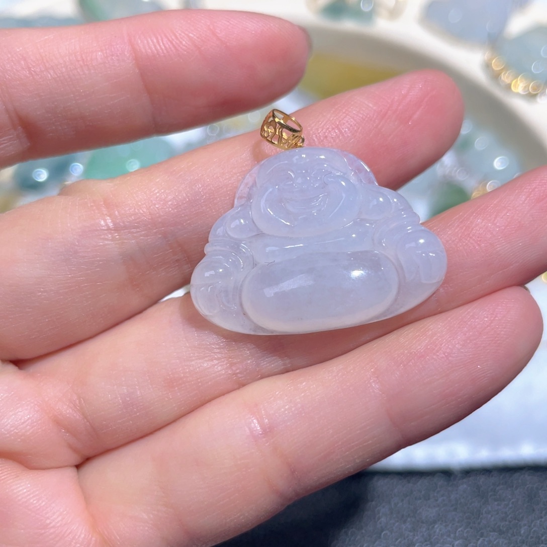 翡翠颈饰18K金镶嵌翡翠