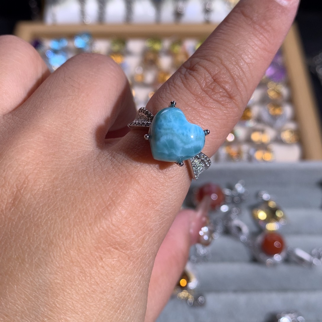 【闪购商品】水晶戒指银S925镶嵌戒指