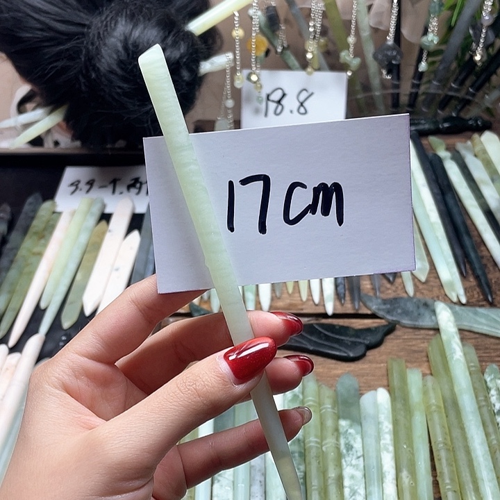 蛇纹石玉发饰合金