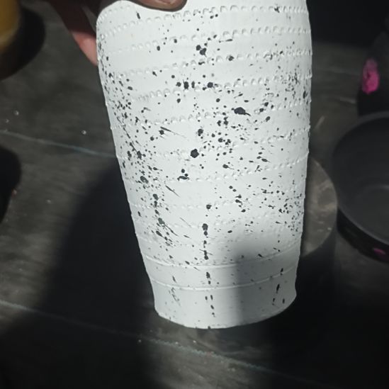 白色泼墨收口口径8高度26默认无孔[需要打孔自行备注]