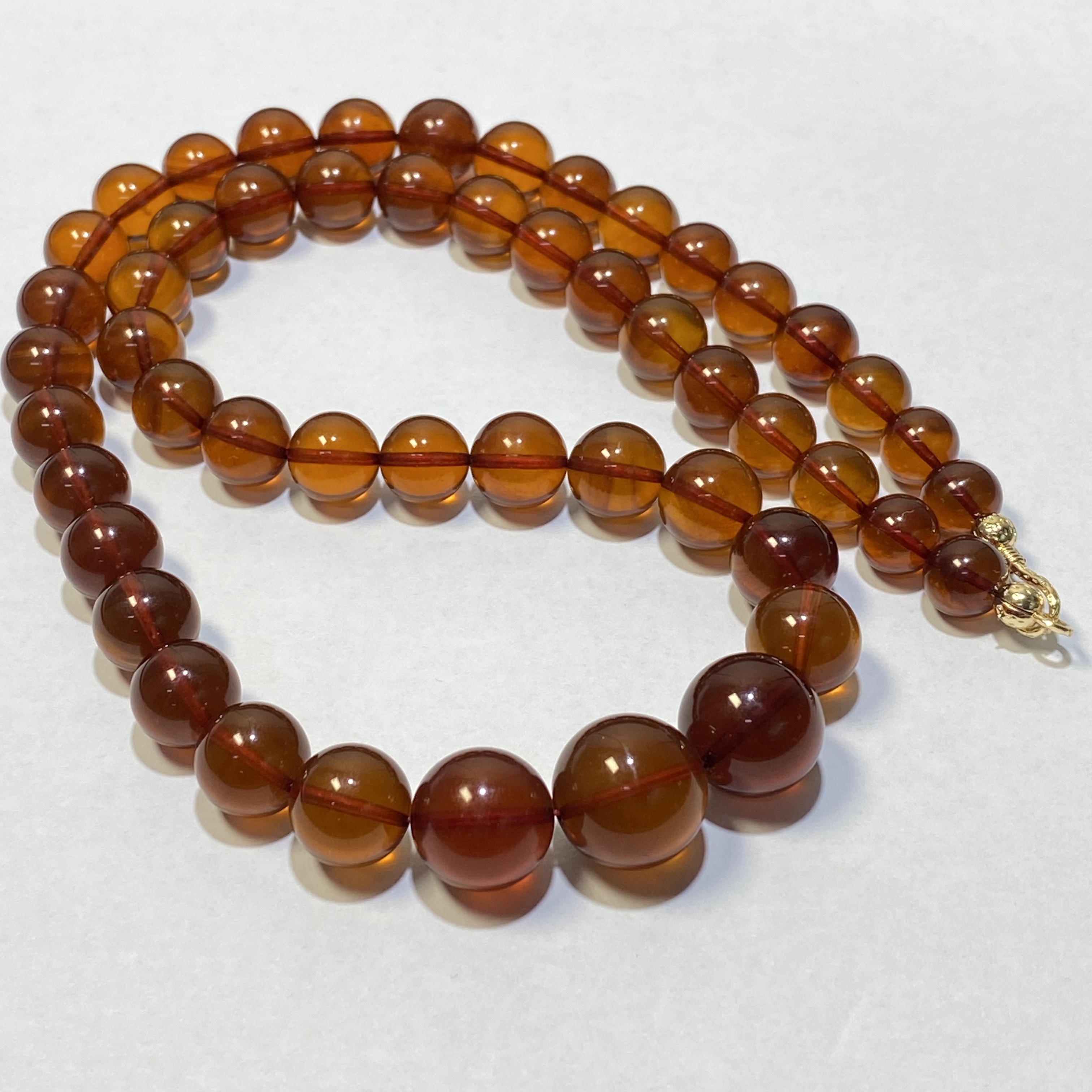 【亿轩珠宝】BZ232505缅珀血珀圆珠塔链8-15mm+