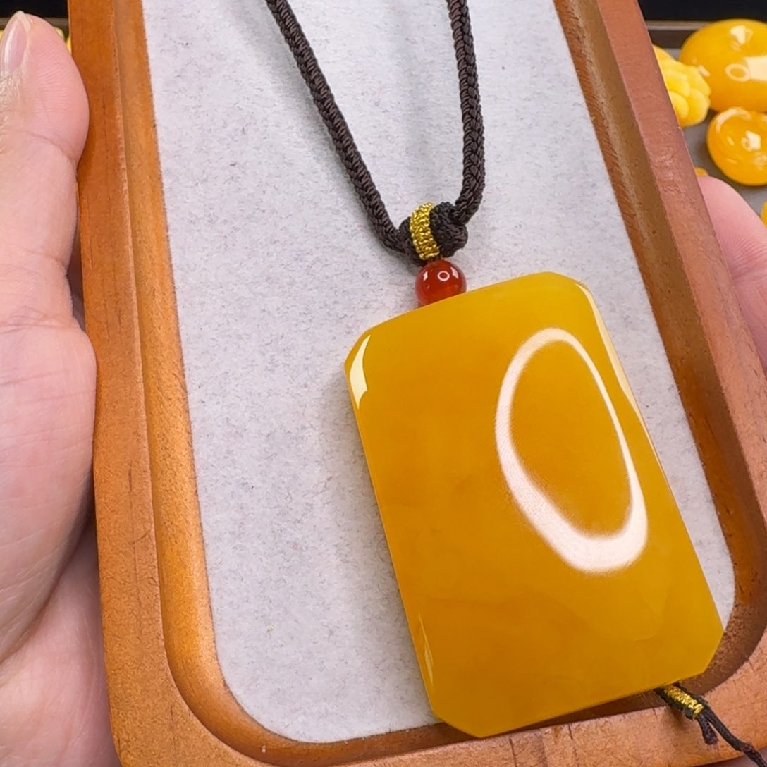 蜜蜡毛衣链未镶嵌