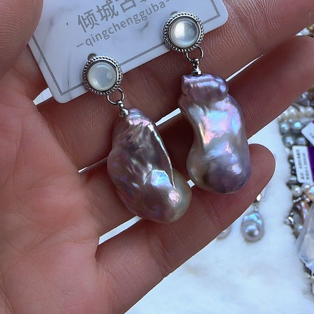 银S925镶嵌项链定制多样性发货发其一354淡水珍珠