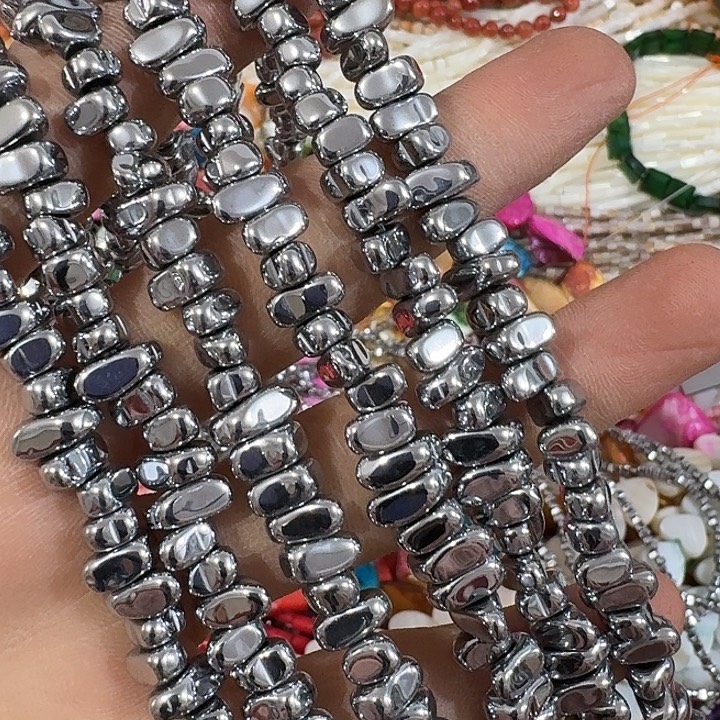 玛瑙/玉髓合金珠宝半成品一条银色碎银子