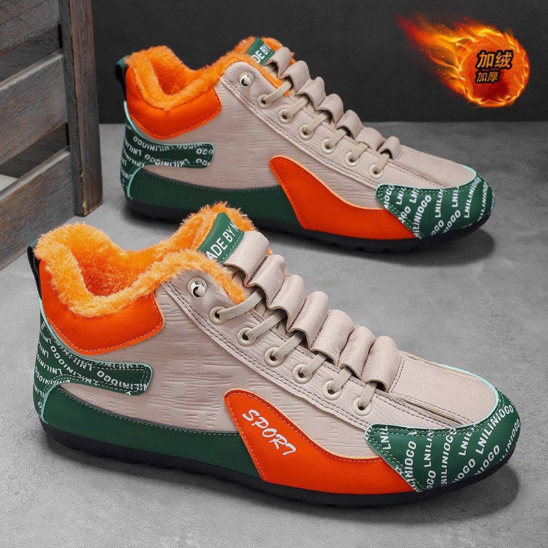 皮面男鞋轻奢复古软底鞋秋冬加绒运动开车大码脚蹬一2026工装休