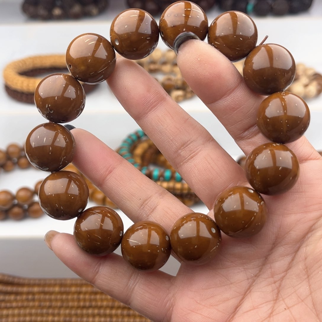 紫金鼠手串半实心光珠练手款17