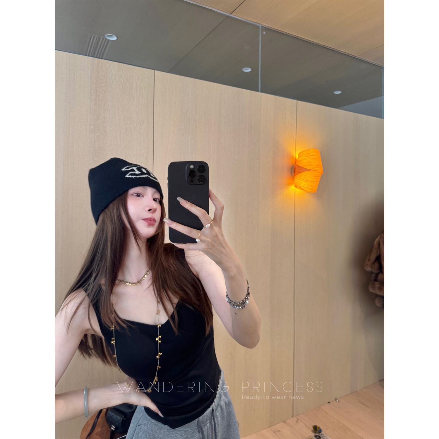 钱美西12/23新品 暖氧珍珠双面绒修身固定杯聚拢 打底内衣背心