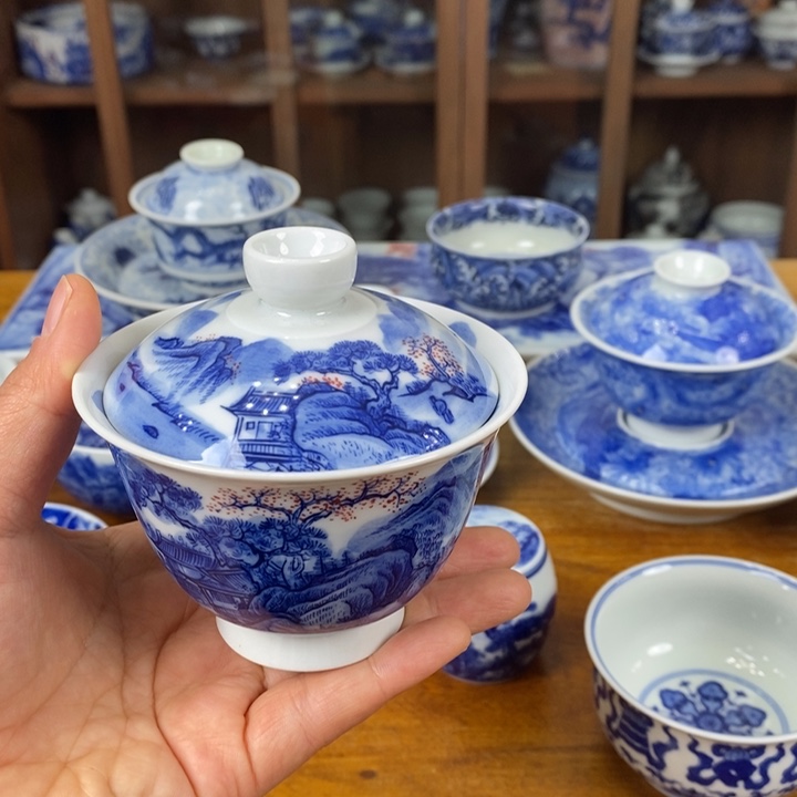 微瑕特价青花山水