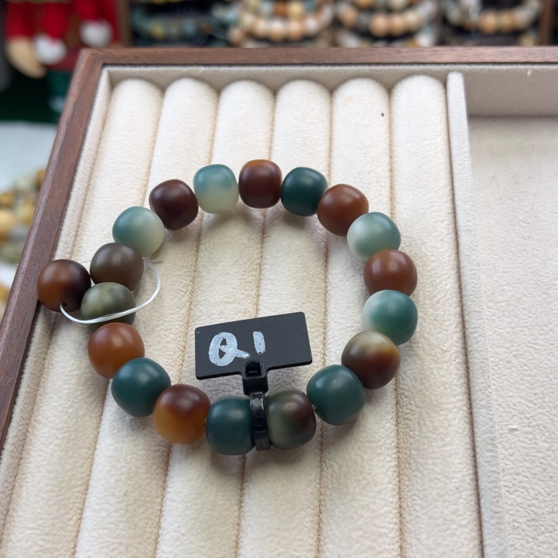 菩提根/象牙果手串卡12桶珠干磨全品1