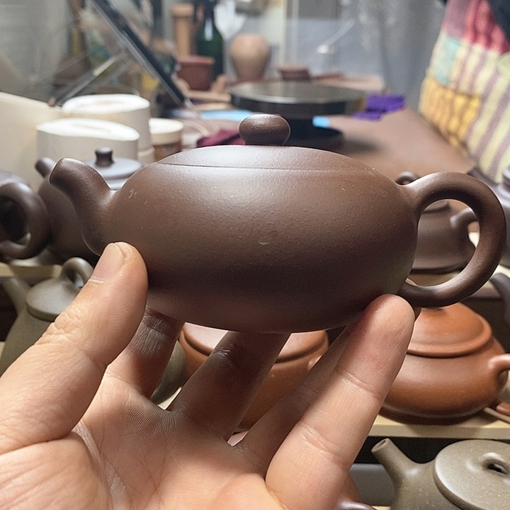 紫砂茶壶一粒珠壶 半手工制作