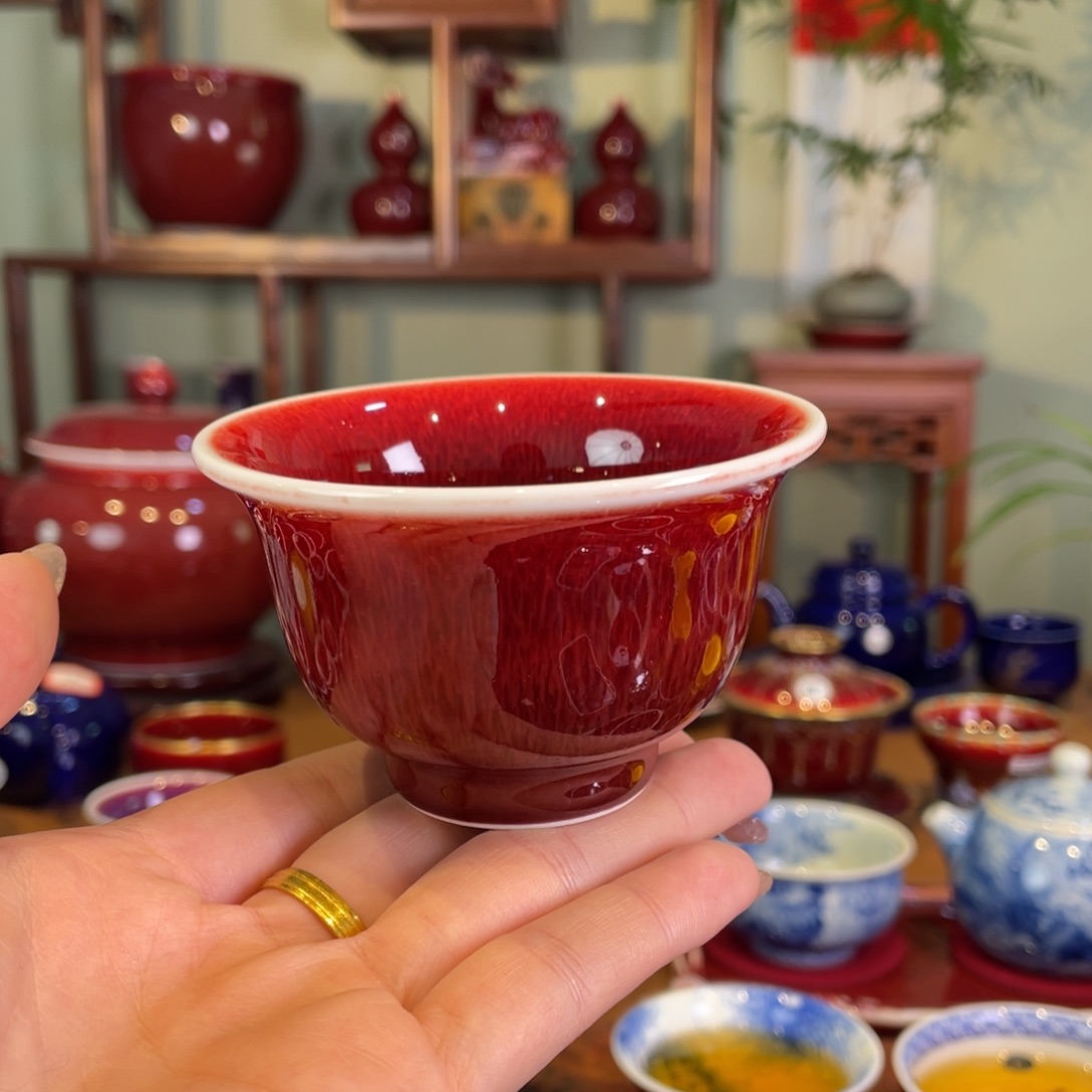 清欢雅玩原矿郎红福利小压手杯