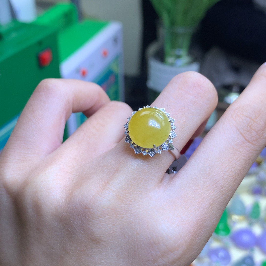 翡翠颈饰18K金镶嵌天然