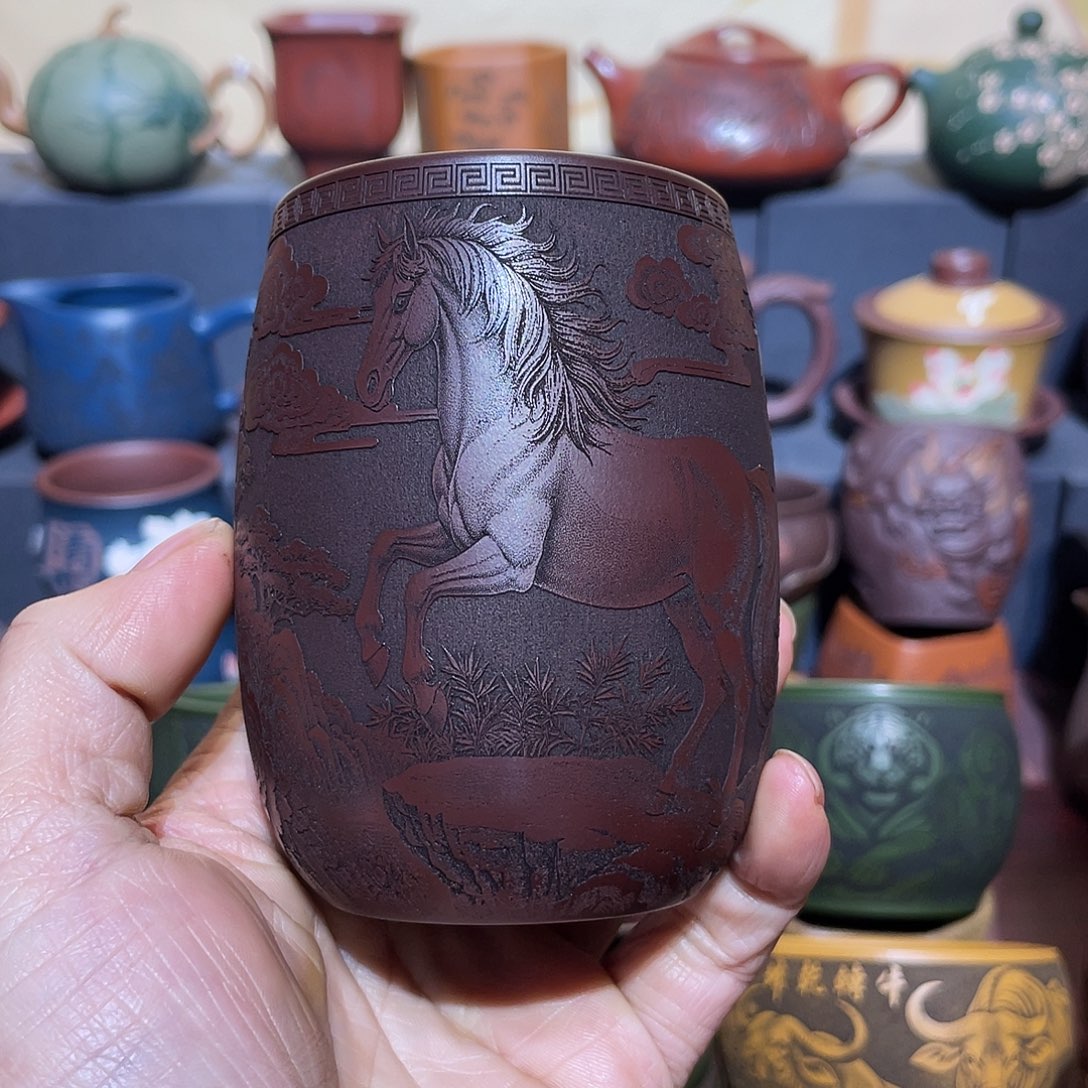 原矿紫砂手工主人杯