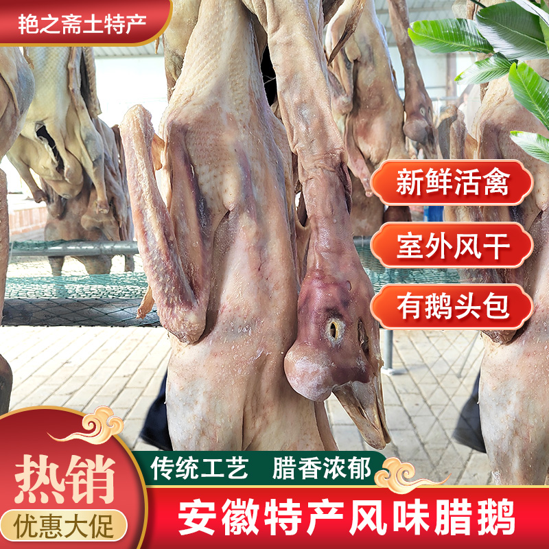 皖西大白鹅大别山散养两年腊鹅鹅肉质味美鲜香皖西大头鹅