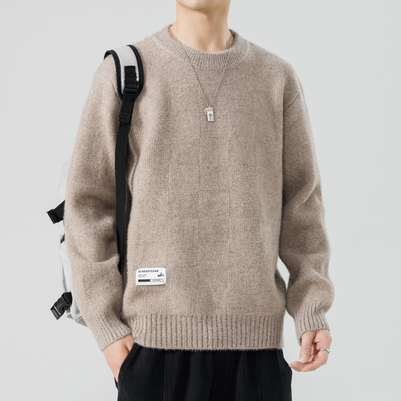 唐狮集团DESSO冬季男士休闲毛衣百搭宽松针织衫秋冬宽松保暖内搭