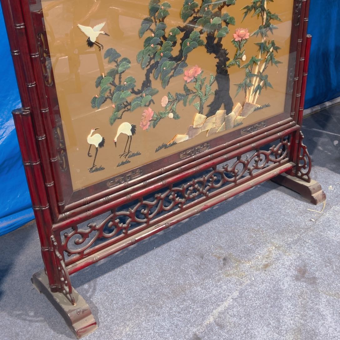 瓷片青****萍陶瓷艺术屏风