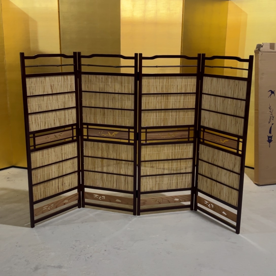 绘画屏风框画茶空间设计