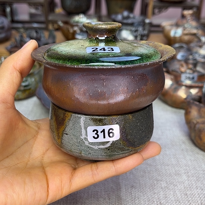 食***胖裸柴烧陶瓷手工茶器