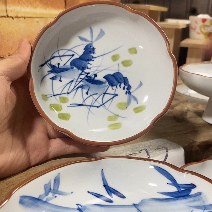 暇疵景德镇手绘高温釉下彩