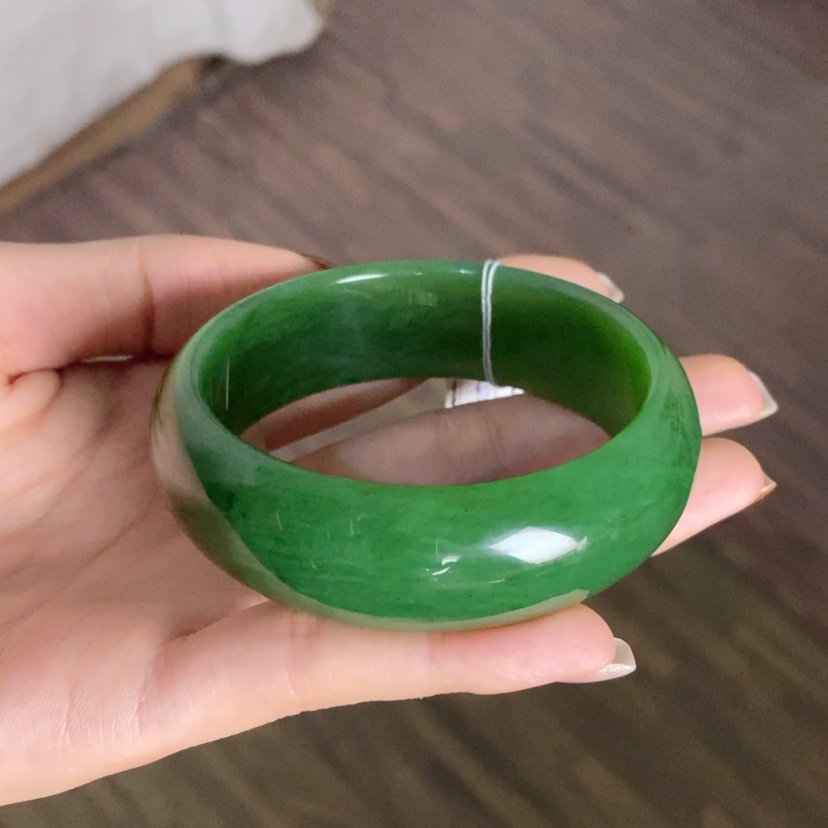 【闪购商品】未镶嵌手镯和田玉（碧玉）