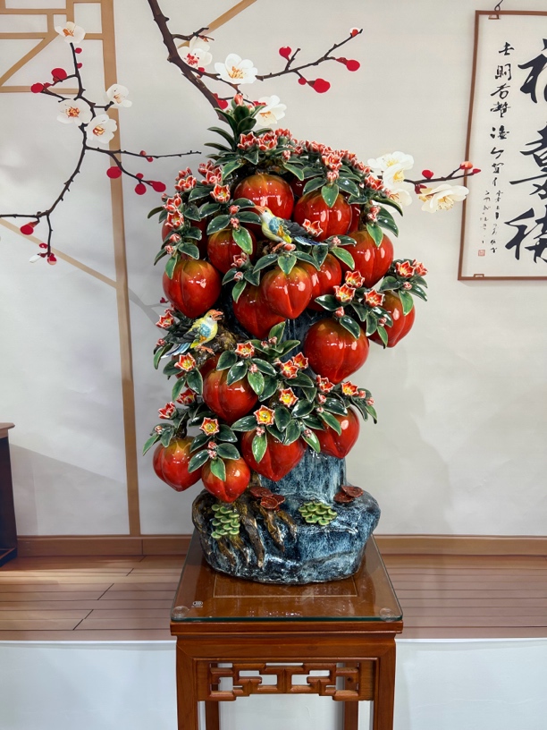 大桃【福寿安康】石湾公仔-尺寸45宽30高80玄关