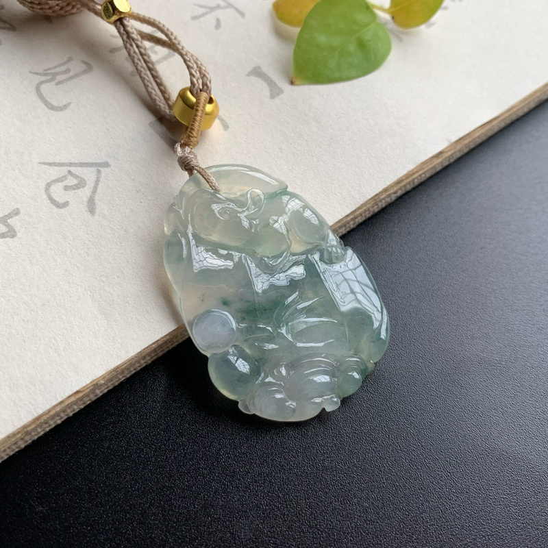 缅甸翡翠吊坠《竹节》S15