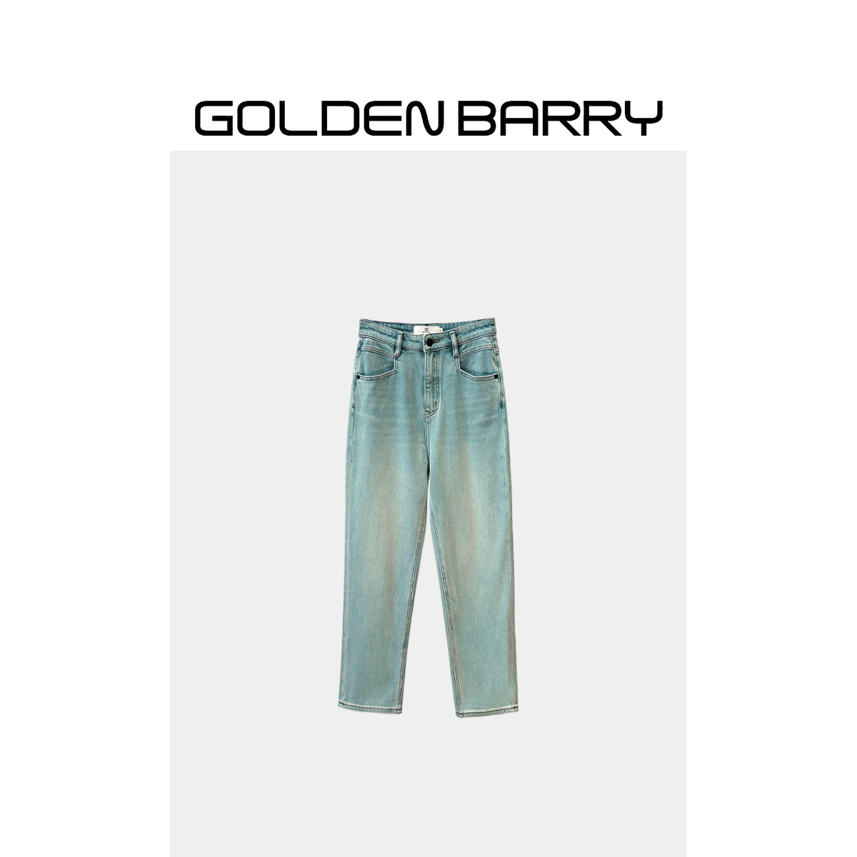 【返季福 利】503144磨毛牛仔直筒裤