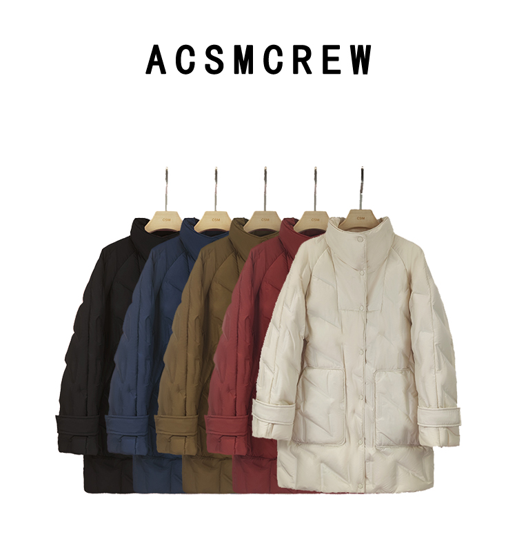 ACSMCREW丨休闲日常N字贴条一手长松弛小廓形女款羽绒服LD392