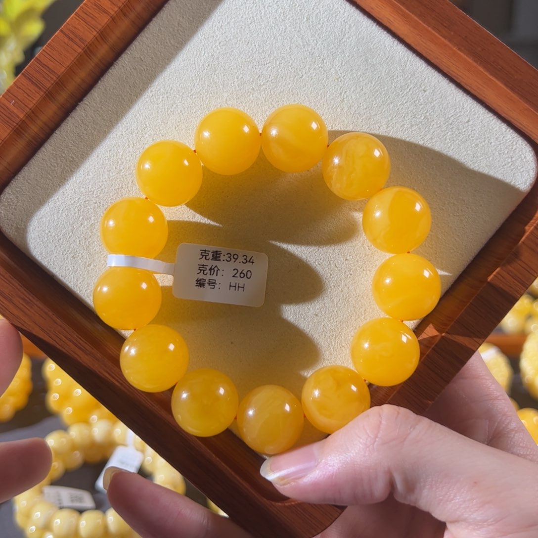 裸石蜜蜡未镶嵌17+焦皮鸡油红满蜜满蜡圆珠hh