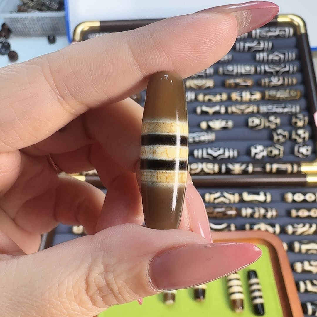 玛瑙/玉髓散珠仿至纯手工老天珠