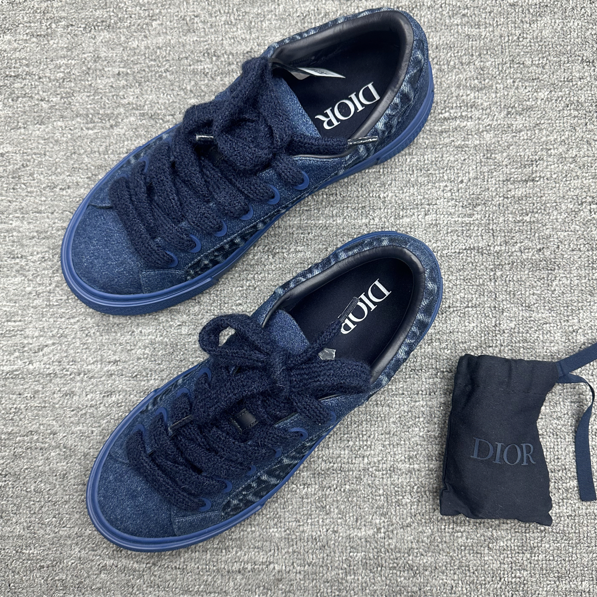 未使用 DIOR/迪奥 44 Dior b33 牛仔布老花满印板鞋