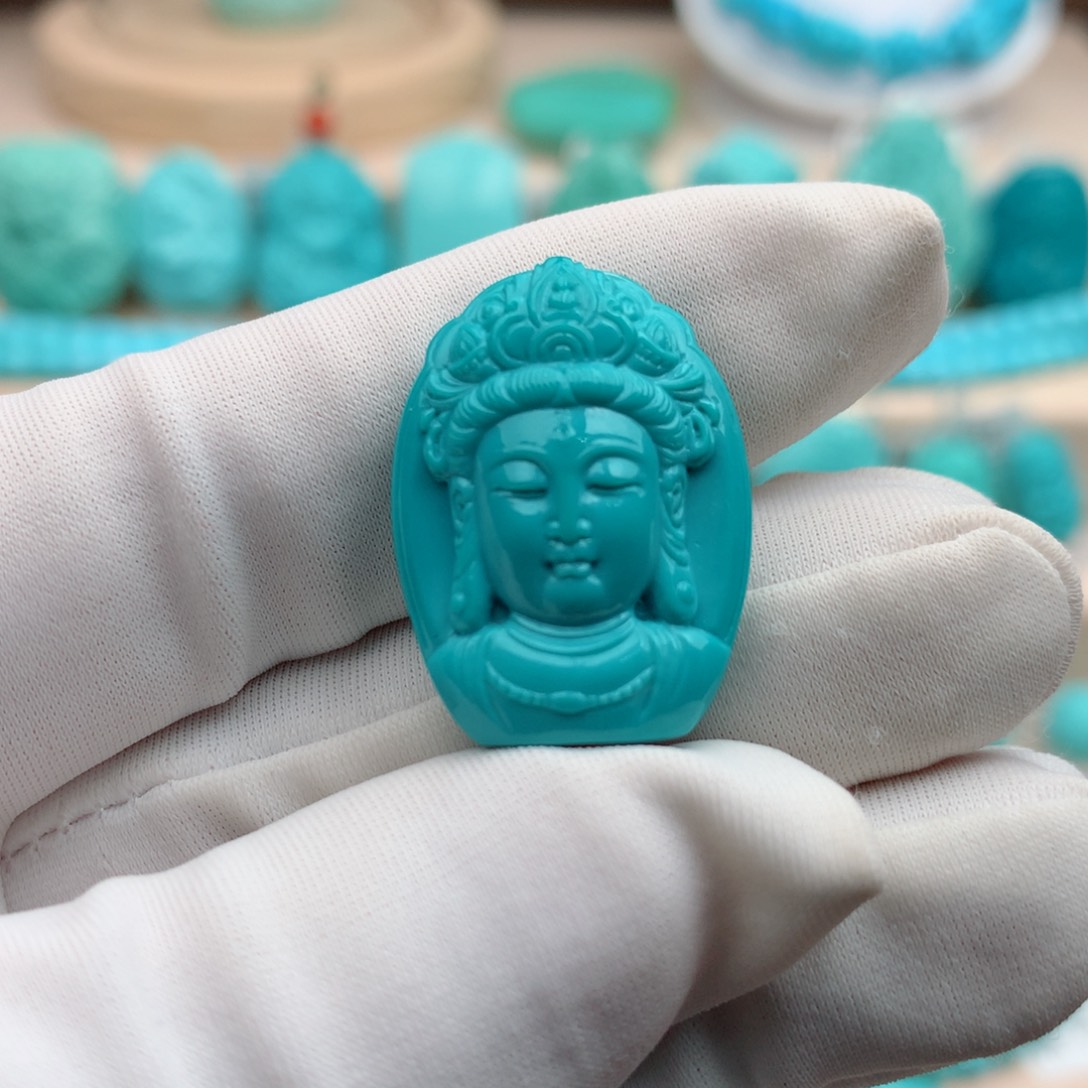 绿松石珠宝奇石未镶嵌6克