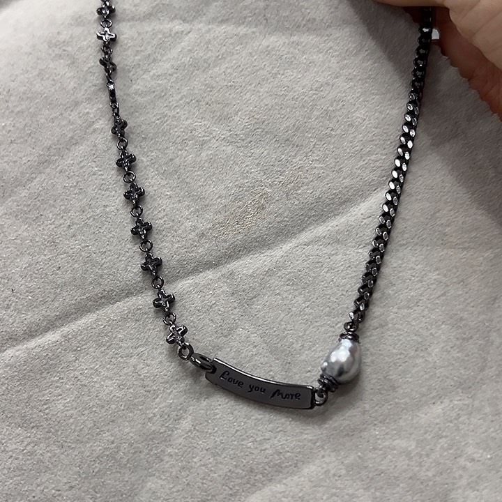 颈饰银S925镶嵌海水珍珠凡*