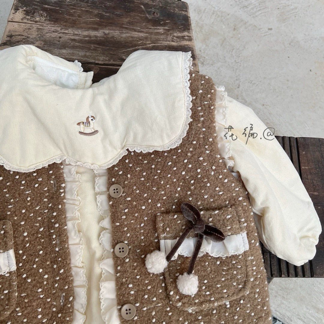 （直播链接no退no换）女童秋冬新款针织保暖棉百搭马甲