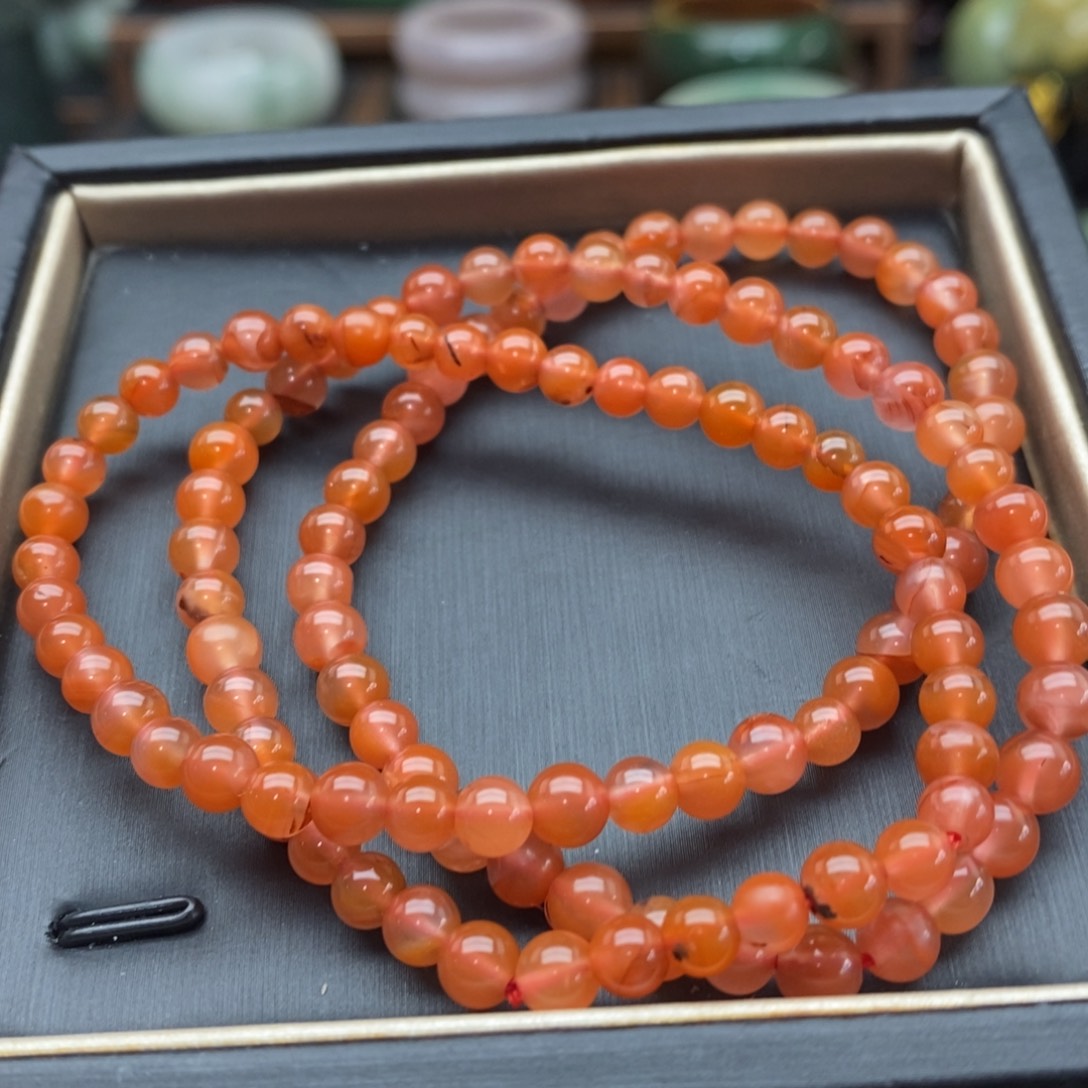 玛瑙/玉髓手链三圈0.5未镶嵌