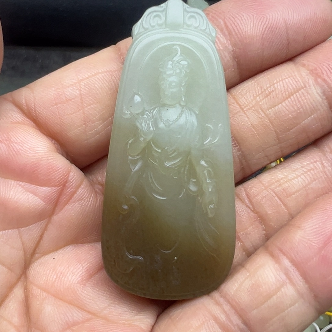 和田玉（糖玉）未镶嵌吊坠(不含链)